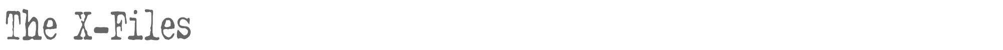 Sample characters The X-Files Font